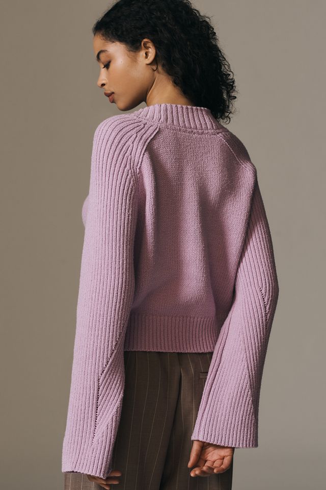 By Anthropologie Maglione con Scollo a V e Maniche a Campana #1