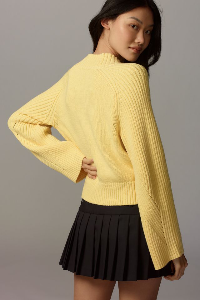 By Anthropologie Bell-Sleeve V-Neck Sweater #1