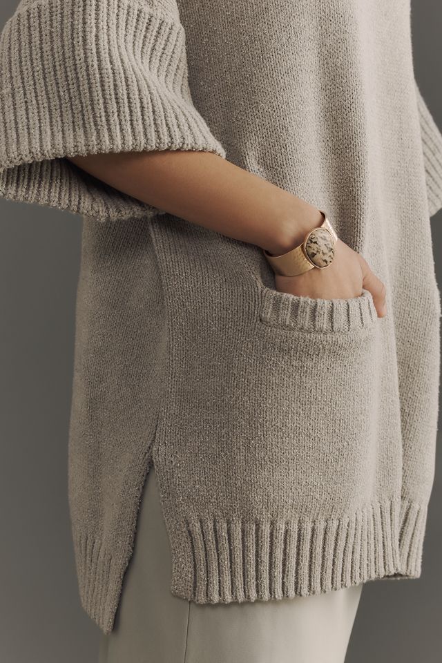 Pilcro Oversized Short-Sleeve Sweater Tunic #1