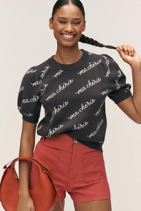 The Maxine Puff-Sleeve Sweater Tee