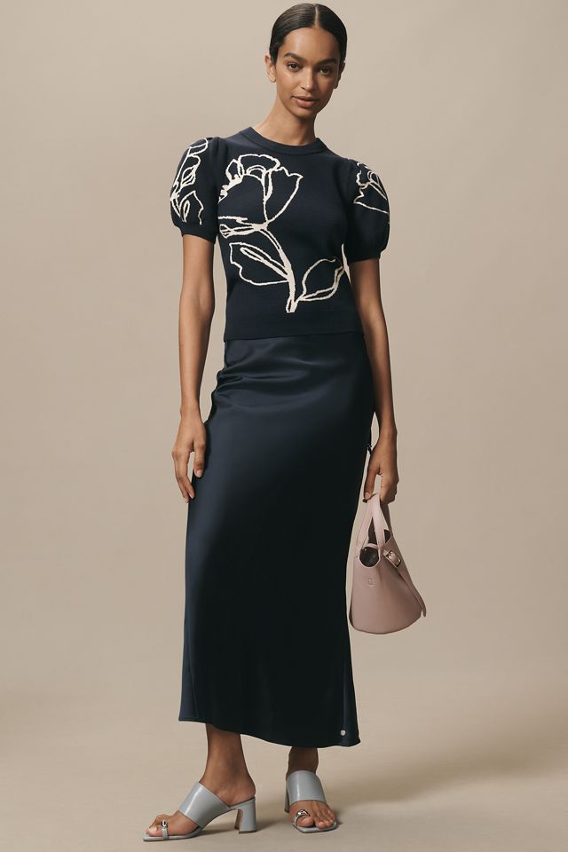 Haut tricoté Sloane à manches bouffantes et fraises #3