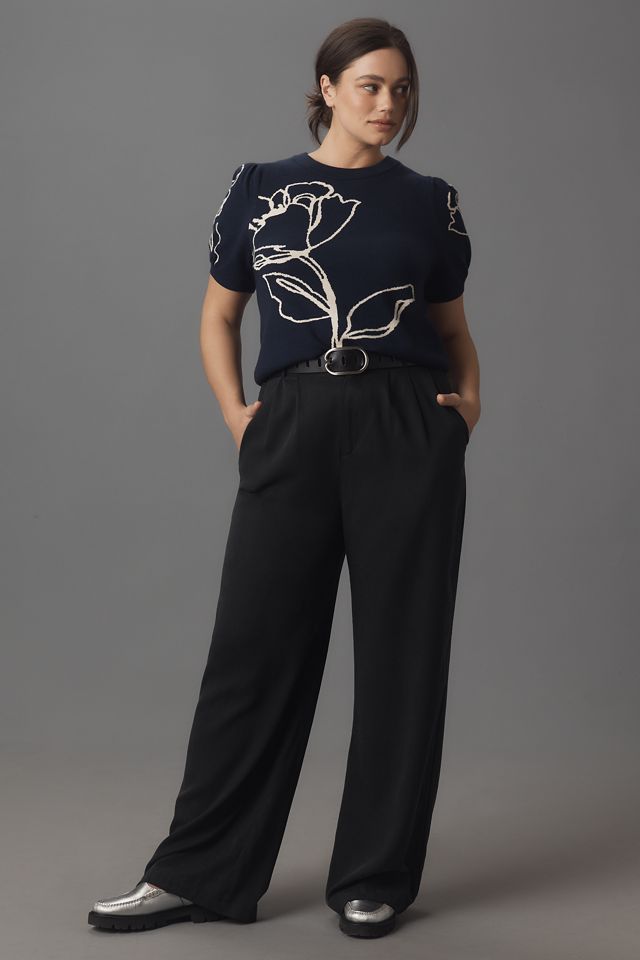 Haut tricoté Sloane à manches bouffantes et fraises #6