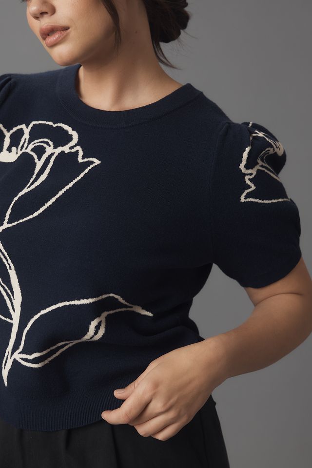 Haut tricoté Sloane à manches bouffantes et fraises #7