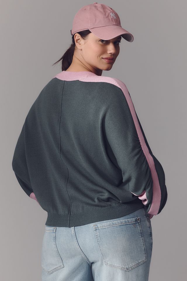 Maeve Dolman Sleeve Crew-Neck Color-Blocked Sweater #5