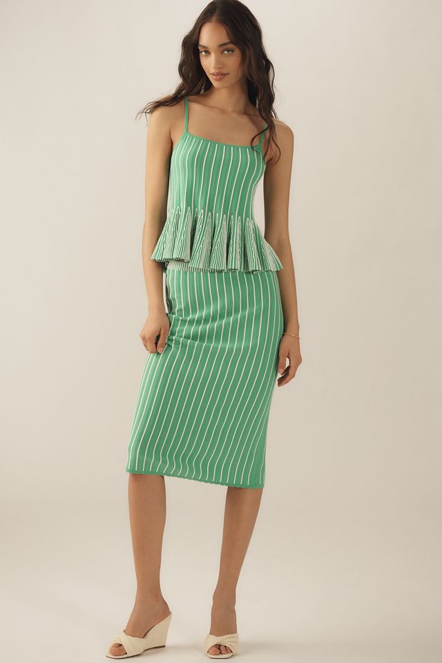 Maeve Ruffled Peplum Knit Tank #2