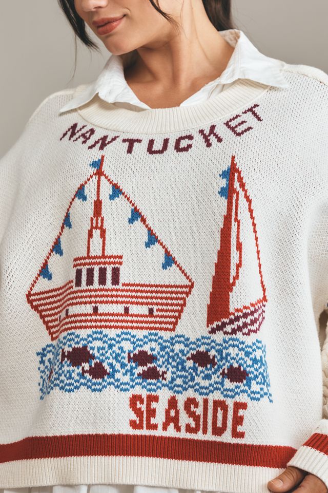 Maeve Graphic Cable-Knit Sweater #6