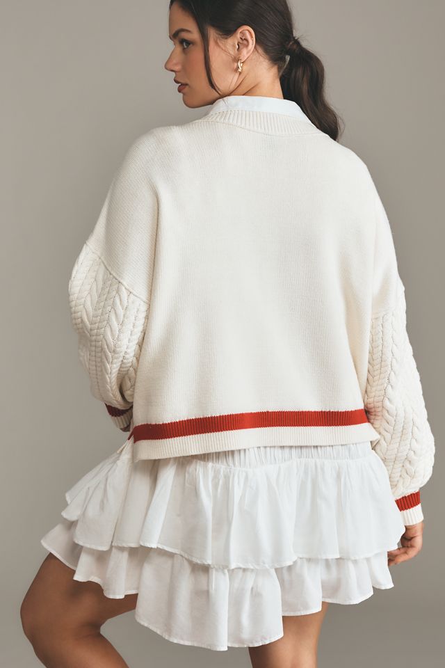 Maeve Graphic Cable-Knit Sweater #7