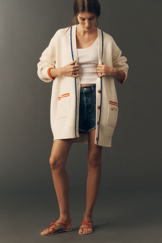 Maeve Cotton Blend Veggie Motif Cardigan Sweater #2