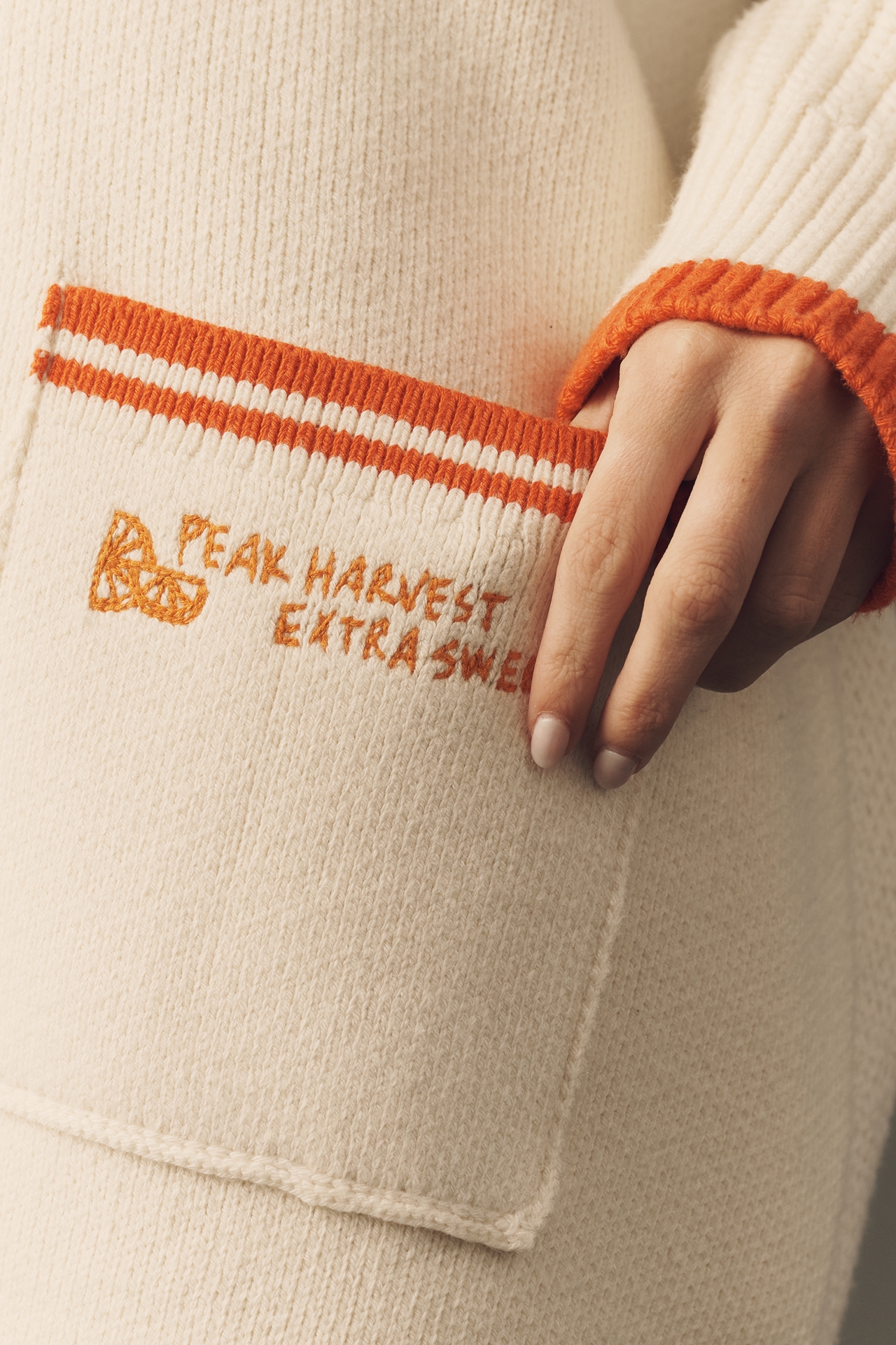 Maeve Cotton Blend Veggie Motif Cardigan Sweater