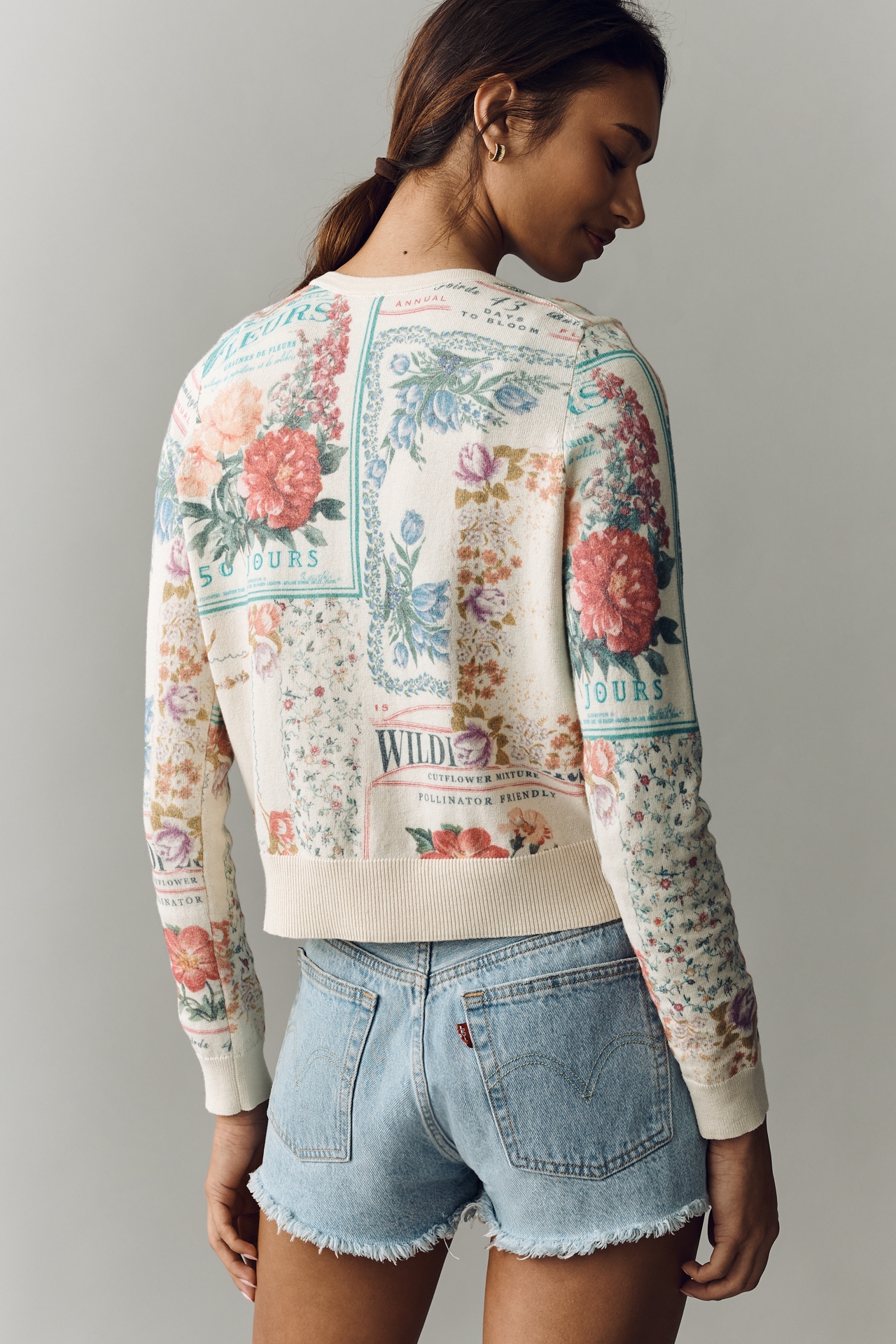 The Juliet Crew-Neck Cardigan Sweater: Cotton Blend Edition