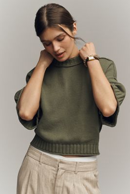 Goldie Cotton Crew-Neck Sweater