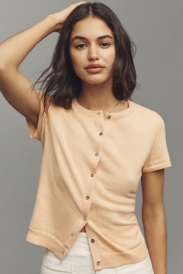 The Juliet Cotton Cashmere Crew-Neck Cardigan: Short-Sleeve Edition #3