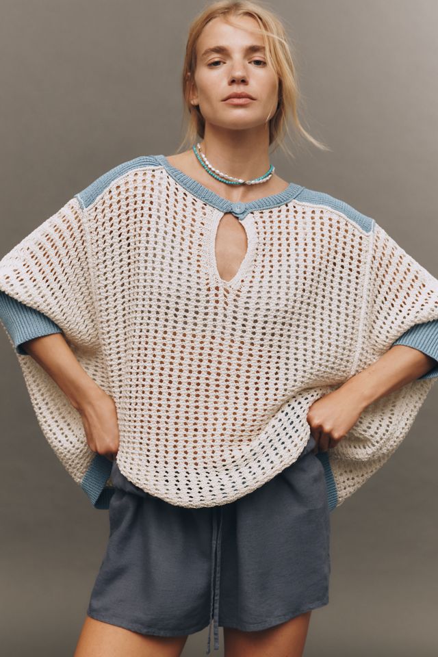 Maeve Keyhole Open-Stitch Sweater #3