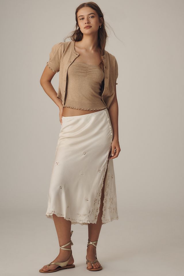 By Anthropologie Cotton Cashmere Cardigan & Tube Top Twinset #2