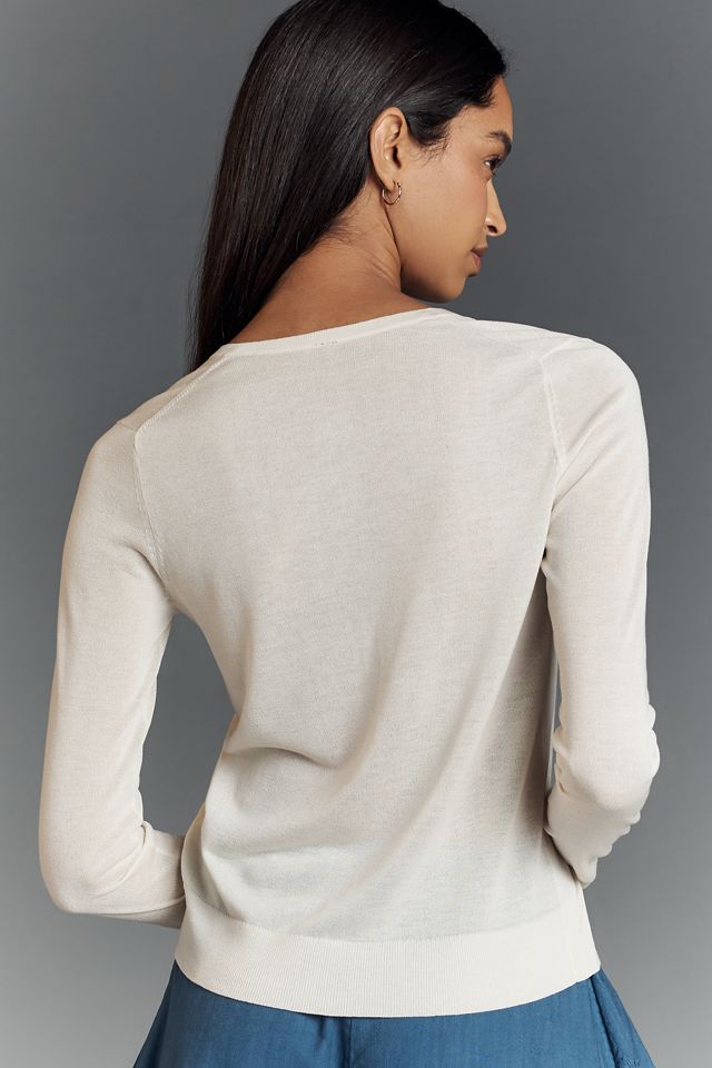 By Anthropologie Taillierte Transparente Strickjacke #1