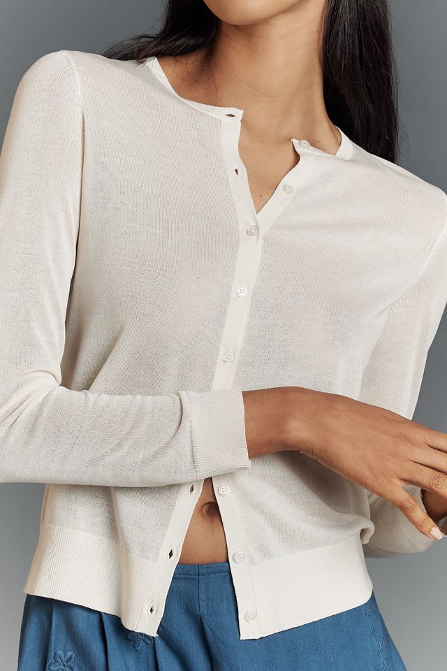 By Anthropologie Taillierte Transparente Strickjacke #2