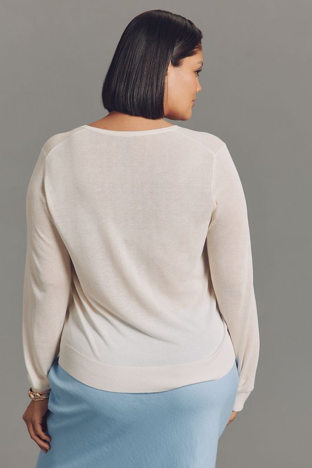By Anthropologie Taillierte Transparente Strickjacke #5