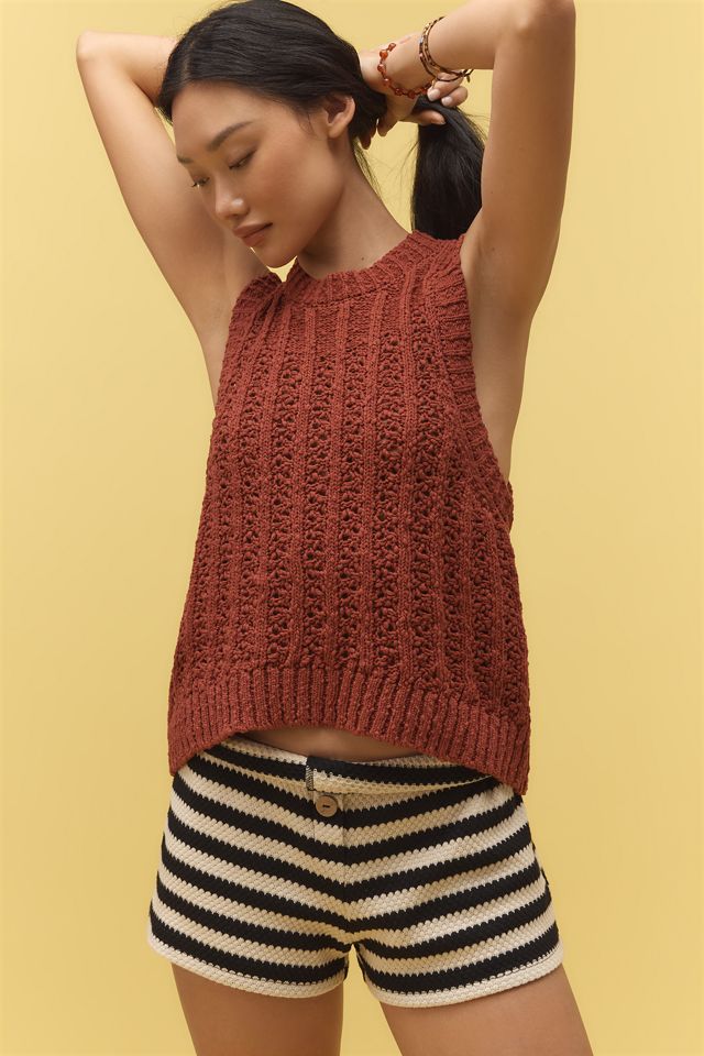 Pilcro Stitched Sleeveless Sweater Tank Top #1