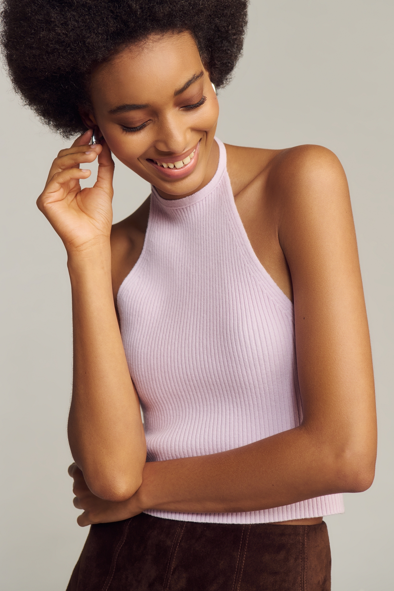 By Anthropologie Cropped Wool Cashmere Tank Top