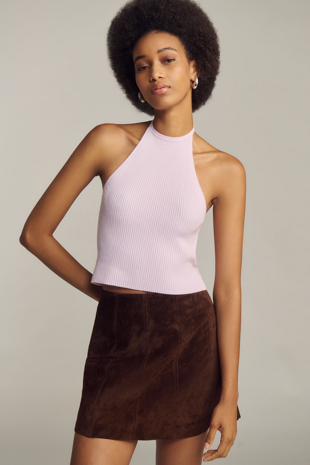 By Anthropologie Cropped Wool Cashmere Tank Top