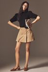 By Anthropologie Wool Cashmere Puff-Sleeve Mock-Neck Sweater
