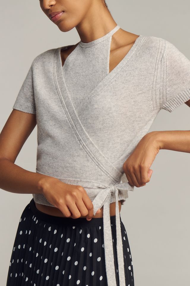 By Anthropologie Wool Cashmere Wrap Cardigan Sweater #3