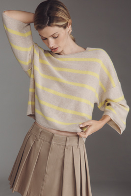 Pilcro Cashmere V-back Sweater In Multi