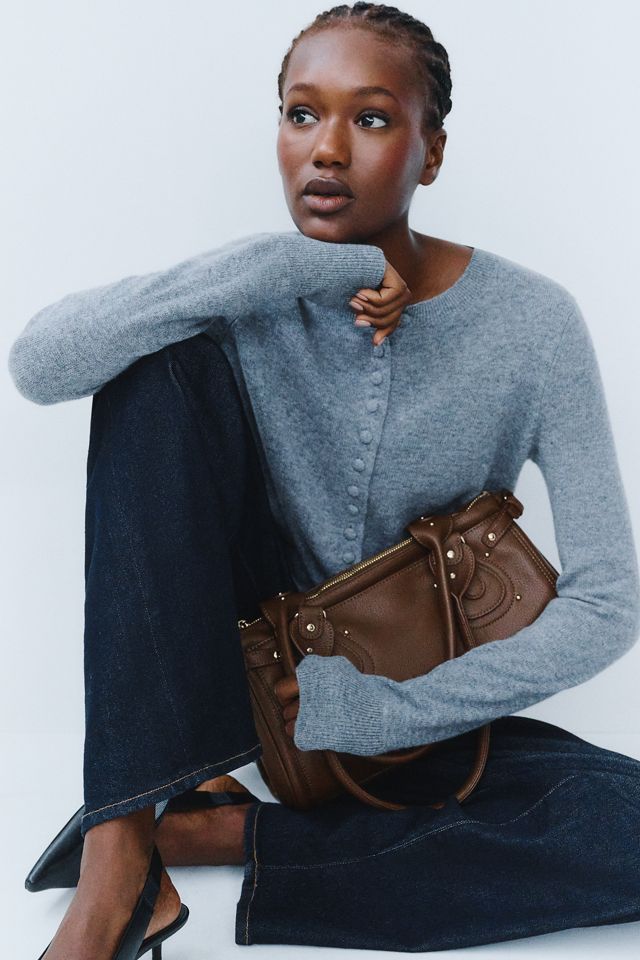 Maeve 100% Cashmere Crew-Neck Cardigan #1