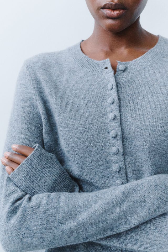 Maeve 100% Cashmere Crew-Neck Cardigan #2