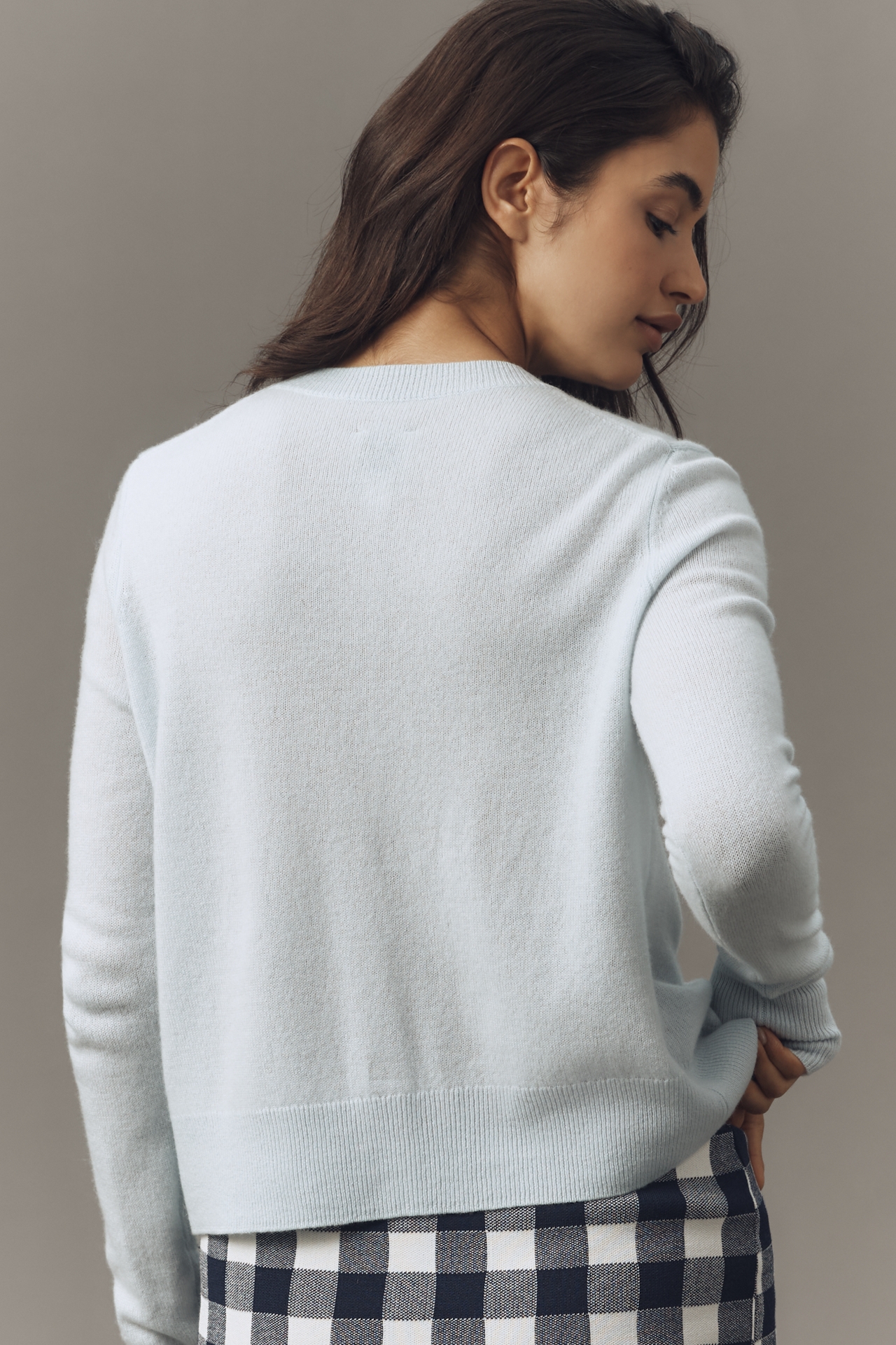 Maeve Crew-Neck Cashmere Cardigan Sweater