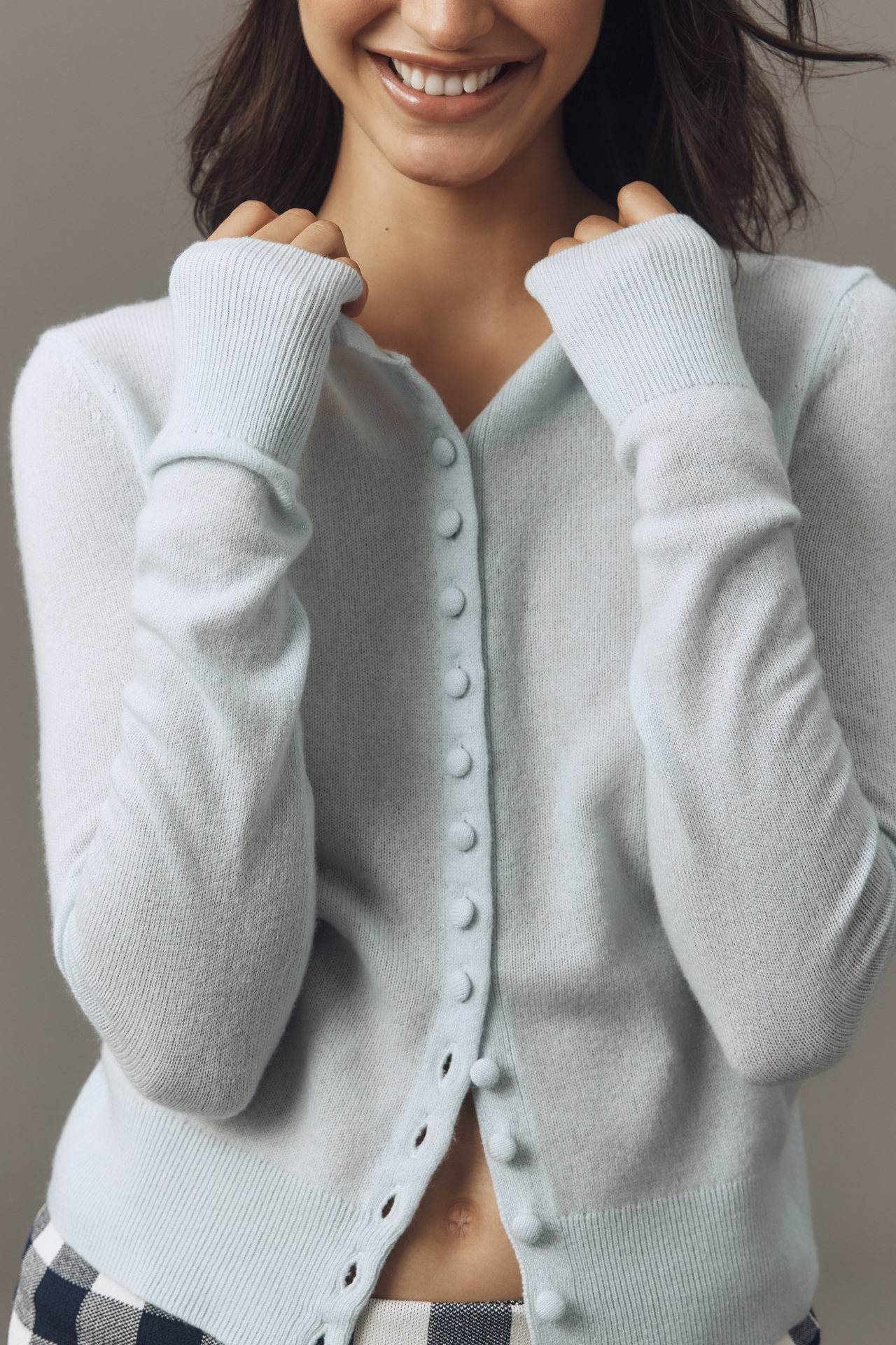 Maeve Crew-Neck Cashmere Cardigan Sweater