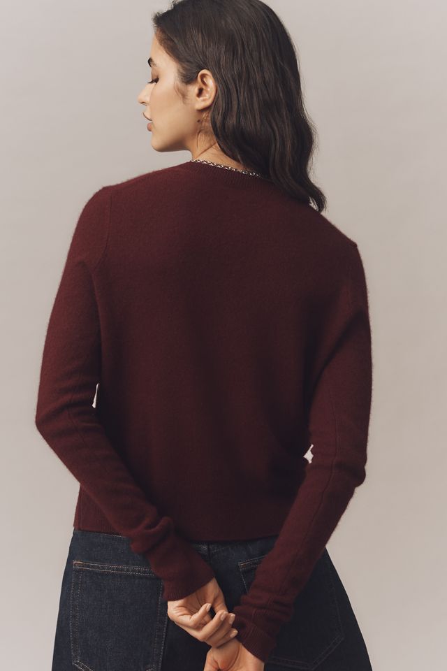 Maeve 100% Cashmere Crew-Neck Cardigan #1