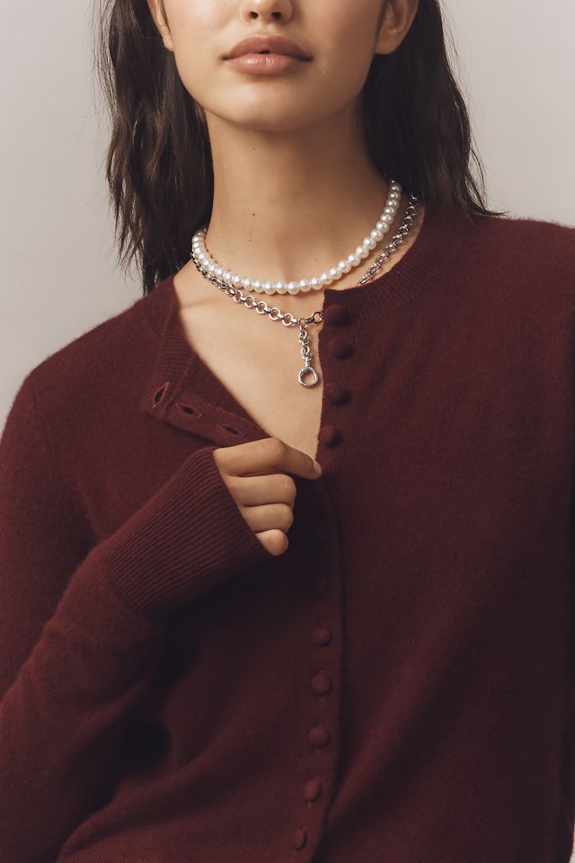 Maeve 100% Cashmere Crew-Neck Cardigan #3