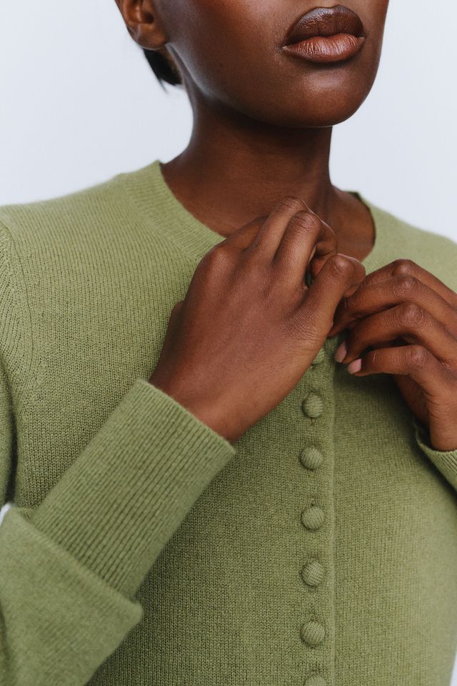 Maeve 100% Cashmere Crew-Neck Cardigan #2