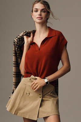 Pilcro The Jensen Cashmere Cropped Sweater By  In Red