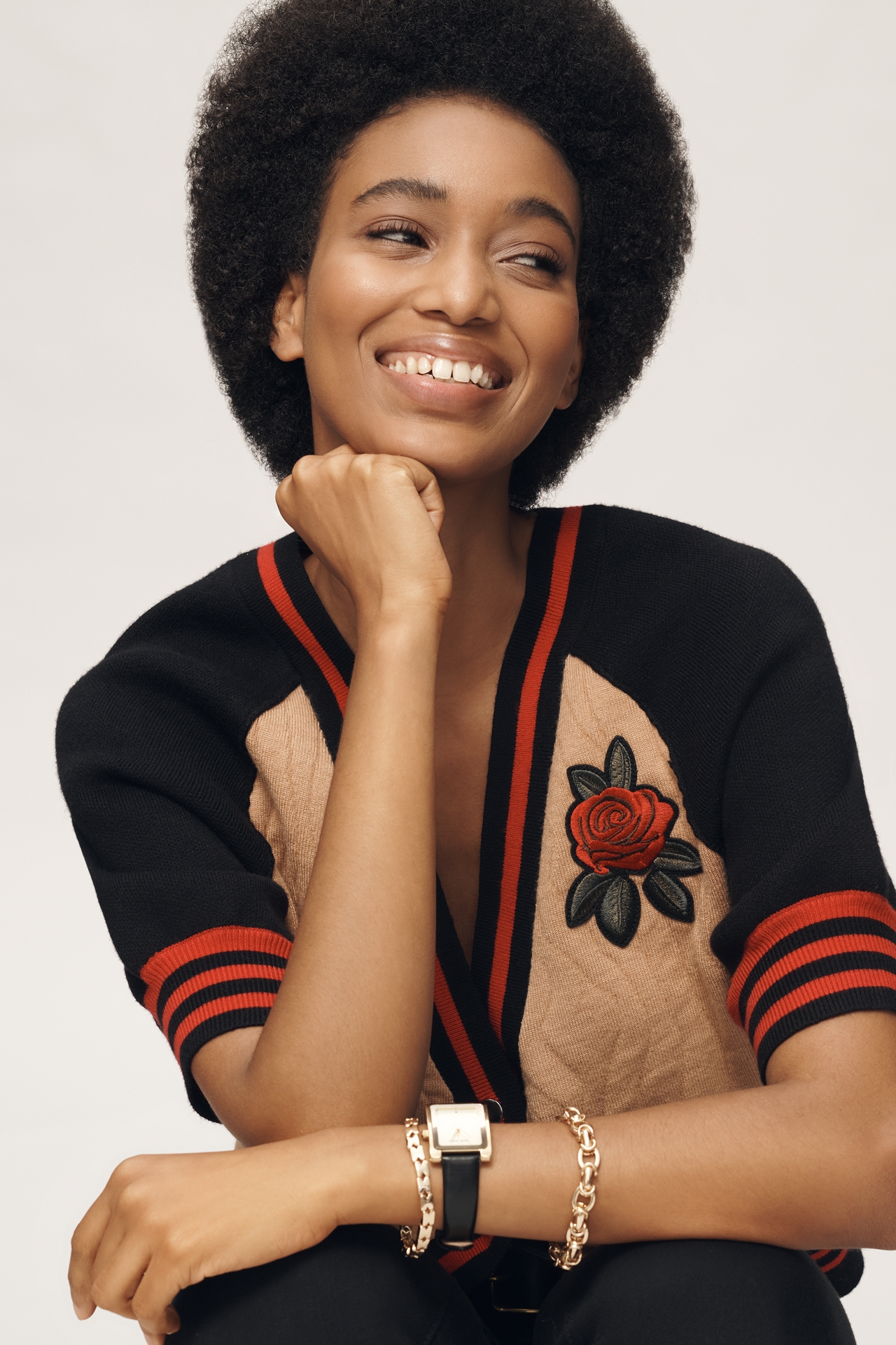 Maeve Sporty Short-Sleeve Cardigan Sweater