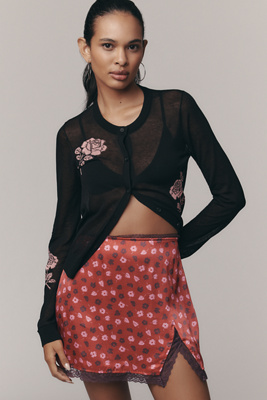 Maeve Semi-Sheer Floral Cardigan product page