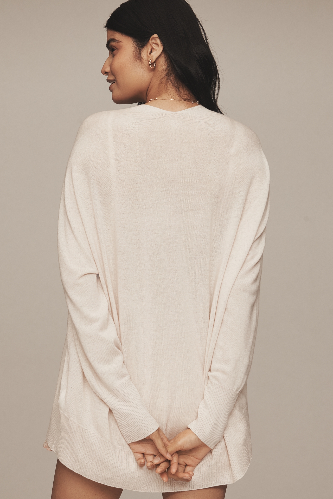 Pilcro V-Neck Relaxed Wool Cardigan Sweater