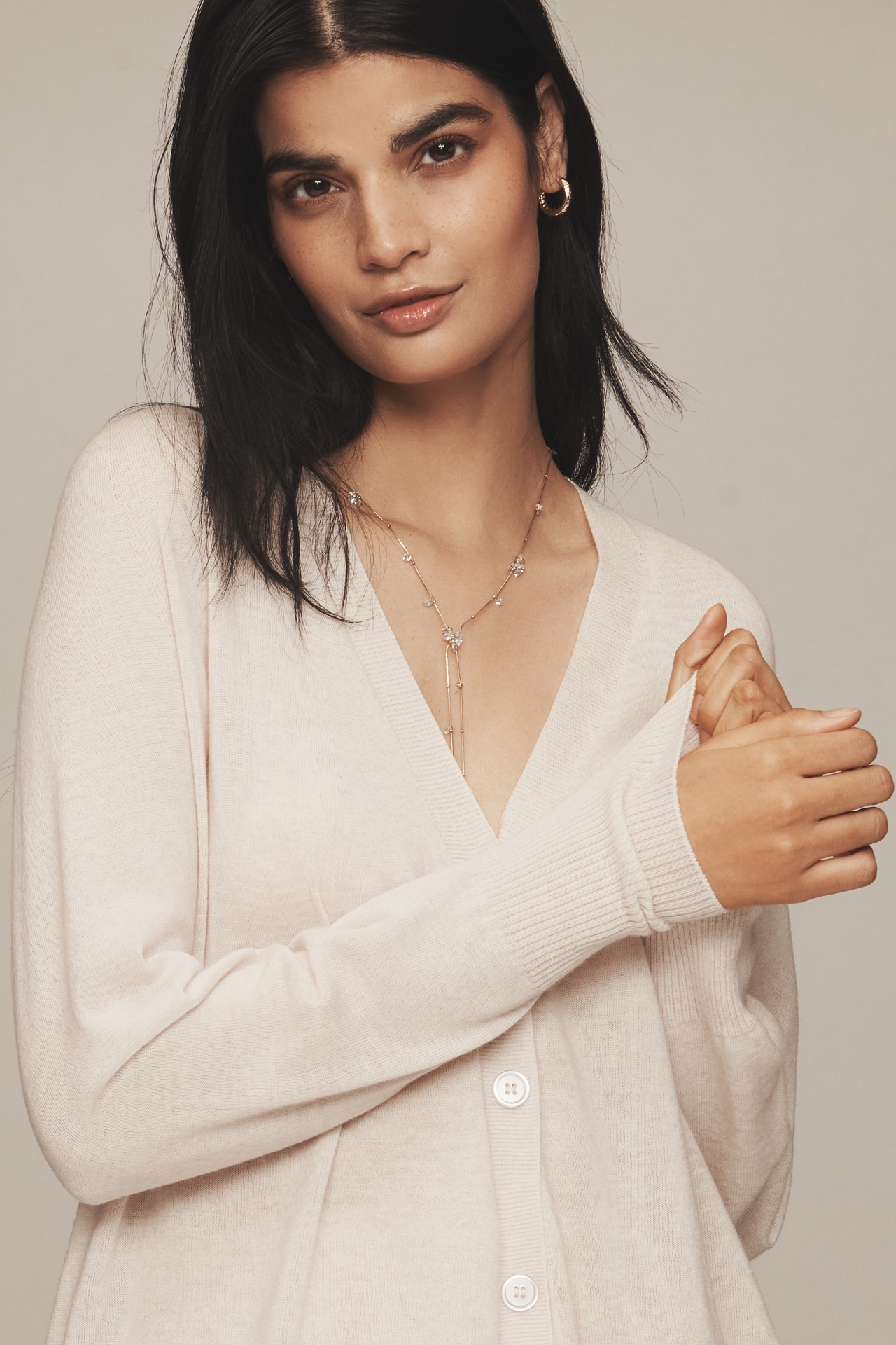 Pilcro V-Neck Relaxed Wool Cardigan Sweater