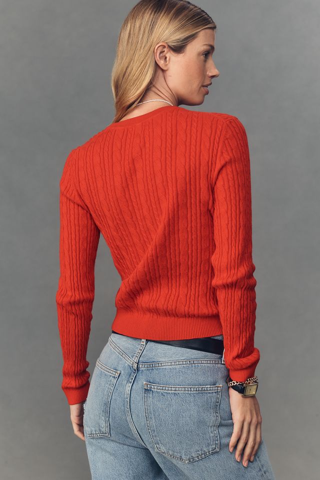 Maeve Crew-Neck Fitted Cable-Knit Sweater #1