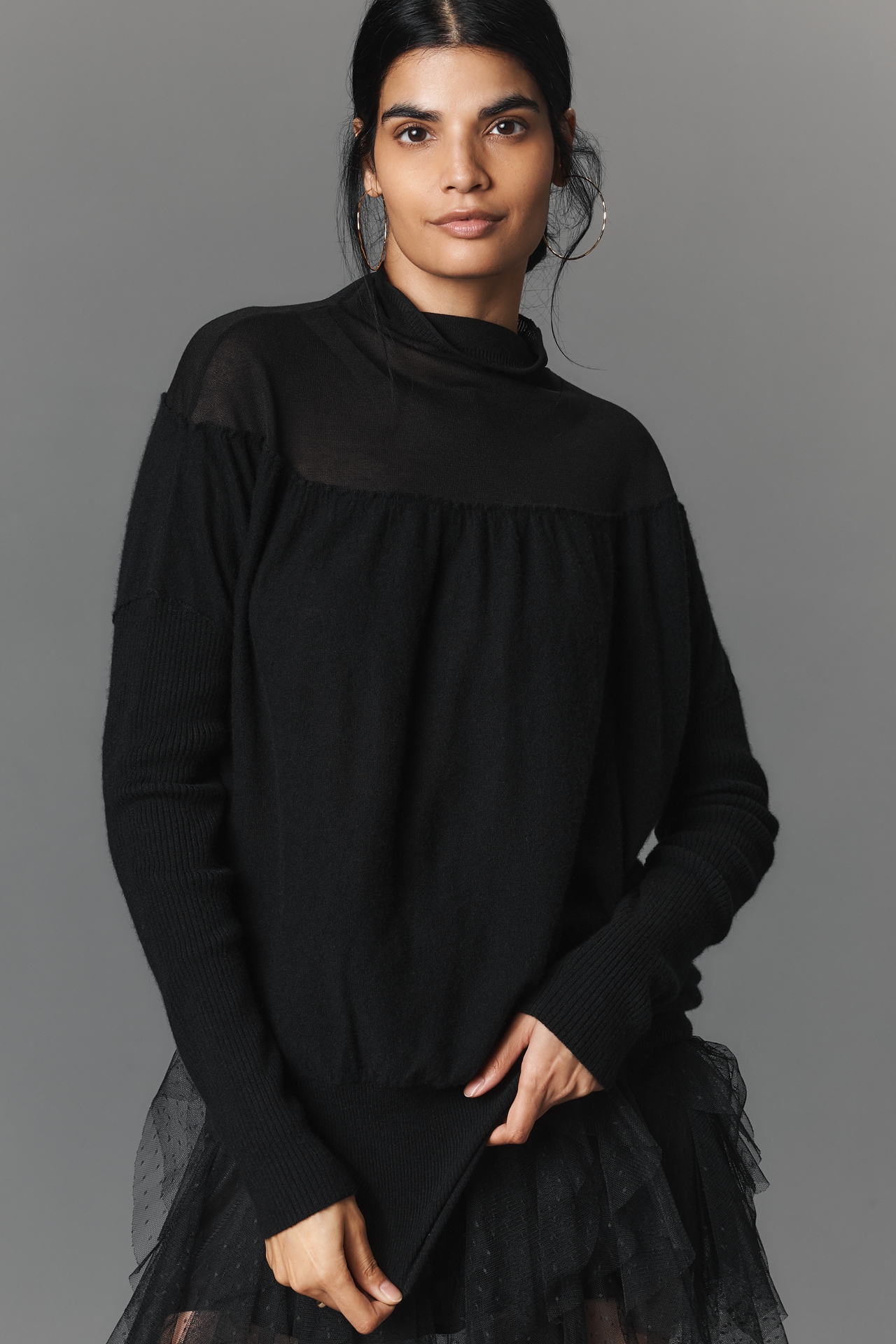 Maeve Twofer Cashmere Wool Blend Sweater