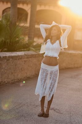 By Anthropologie V-Neck Lace-Trim Tank Top