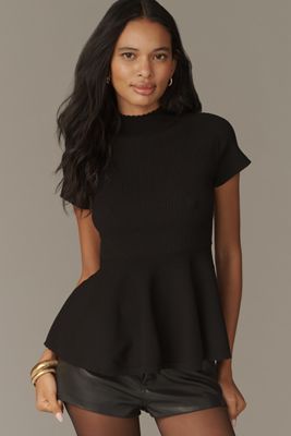 Maeve Short-Sleeve Hourglass Knit Top