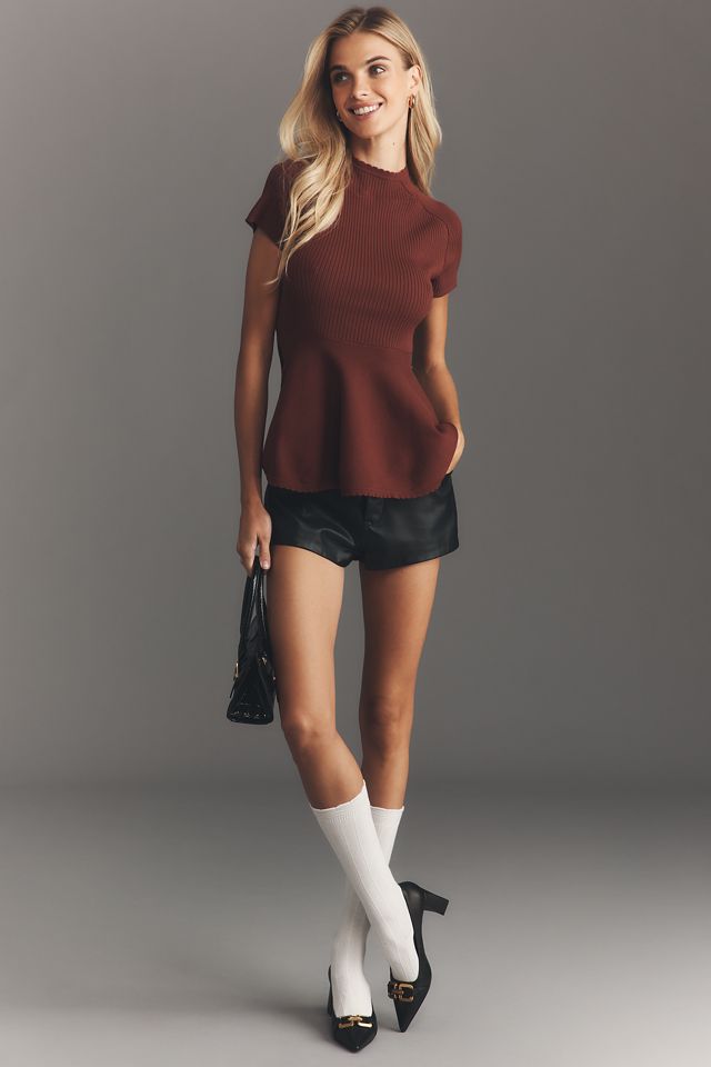Maeve Short-Sleeve Hourglass Knit Top #2