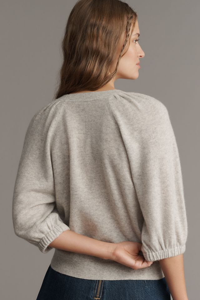 By Anthropologie Puff-Sleeve Cashmere Sweater #1