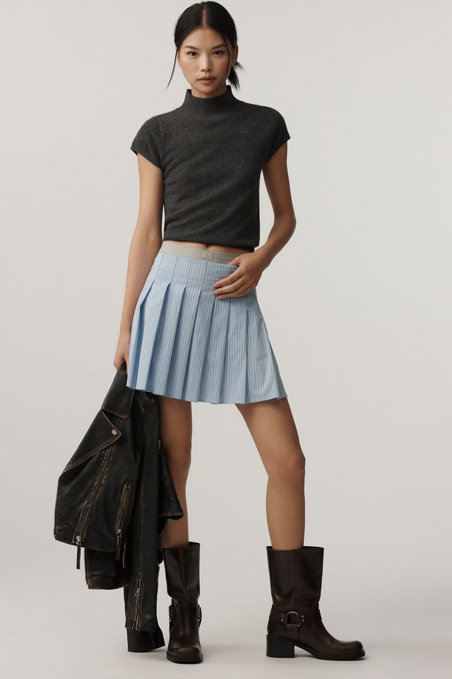 Maeve Mock-Neck Cashmere Sweater Tee #2
