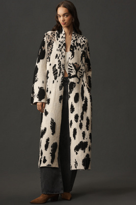 Pilcro Leopard Print Sweater Duster In Multi