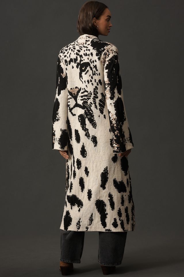 Pilcro Leopard Print Sweater Duster #1