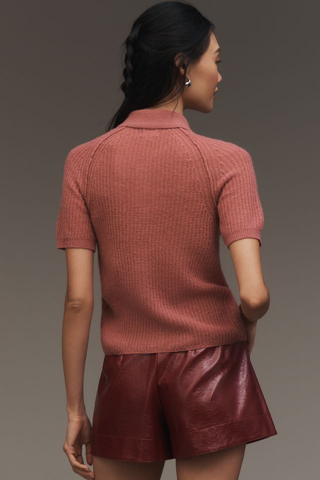 Pilcro Short-Sleeve Polo Cashmere Sweater #1