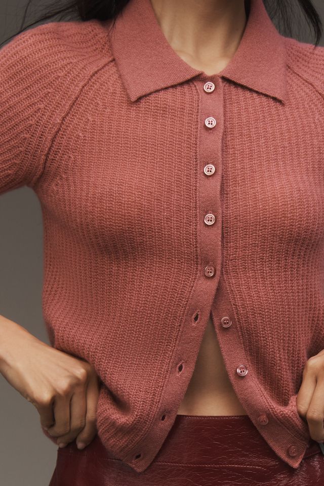 Pilcro Short-Sleeve Polo Cashmere Sweater #3